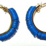 Tribal Chic Earrings Accentuated By Blue Antique..