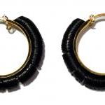 Tribal Chic Earrings Accentuated By Black Antique..