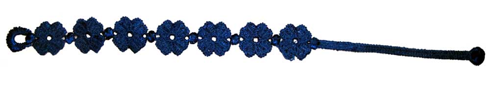 Blue Indigo Clover Lucky Friendship Bracelet